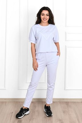 ست گرمکن سفید زنانه پنبه ای Koza Butik - کد 706428271
