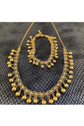 ست جواهر طلائی زنانه روکش طلا barış gold altın kaplama - کد 137196039