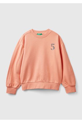 سوئیشرت نارنجی بچه گانه چاپی United Colors of Benetton - کد 857845541