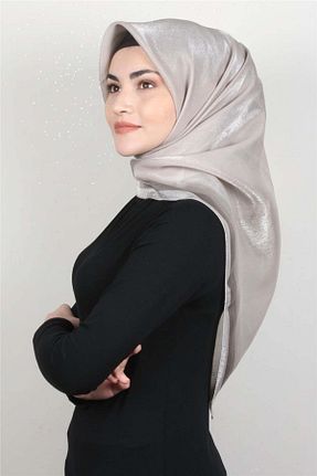 روسری بژ 100 x 100 PİRAMİT - کد 95997408