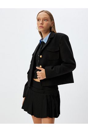 کاپشن مشکی زنانه رگولار Koton - کد 857636749