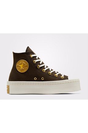 کفش اسنیکر خاکی زنانه بند دار Converse - کد 819685580
