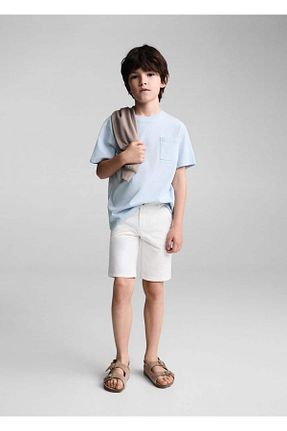 تیشرت آبی بچه گانه رگولار MANGO Kids - کد 824255230