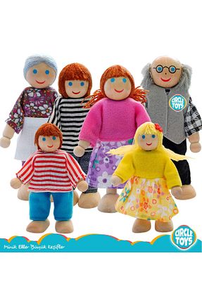 اسباب بازی چوبی رنگی Circle Toys - کد 198261619