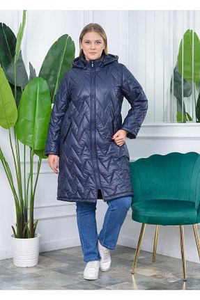 کاپشن سایز بزرگ سرمه ای زنانه سایز بزرگ MODATALİKA - کد 447079308