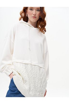 سوئیشرت حجاب نباتی زنانه بافتنی Kayra - کد 857787245
