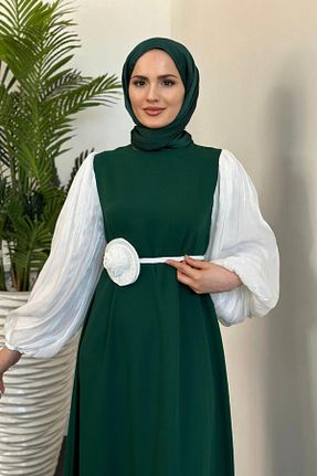 لباس مجلسی سبز زنانه آستین استاندارد رگولار کد 838920846