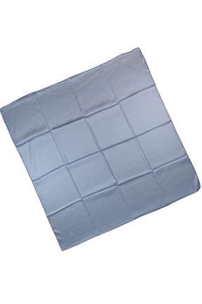 روسری فیروزه ای کرپ ساتن ابریشم mim eşarp - کد 847709598