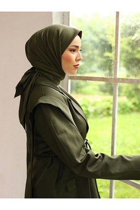 روسری سبز پلی استر Silk Home - کد 857478407