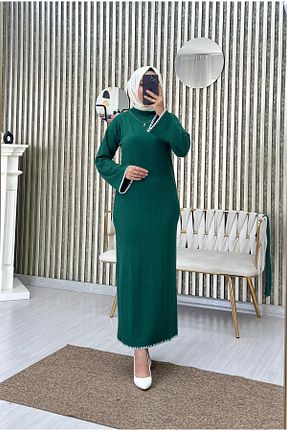 لباس حجاب سبز زنانه رگولار Moda Krash - کد 857501125