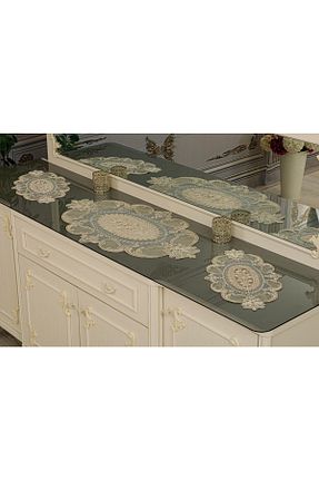 رومیزی قهوه ای مخمل Tekstilsa - کد 370405411