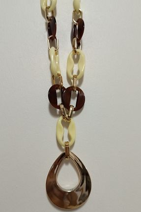 گردنبند جواهر طلائی زنانه منجق Caelo - کد 857494578
