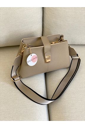 کیف دوشی سرمه ای زنانه چرم مصنوعی BAGLOVİS - کد 832310235