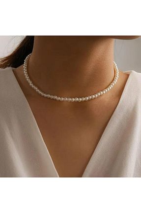 گردنبند جواهر سفید زنانه مروارید Seyy - کد 857506914