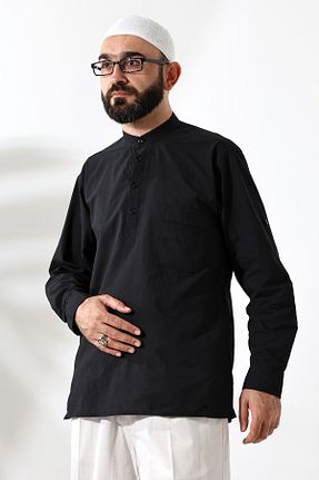 پیراهن مشکی مردانه رگولار ihvanonline - کد 857553197