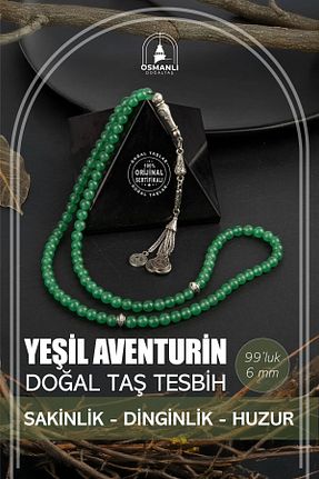تسبیح سبز سنگ طبیعی OSMANLI DOĞAL TAŞ - کد 665632975