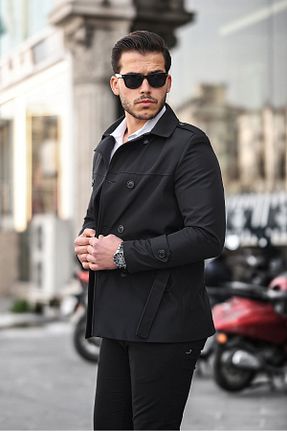 ترنچکت مشکی مردانه پلی استر Genel Markalar - کد 811441676