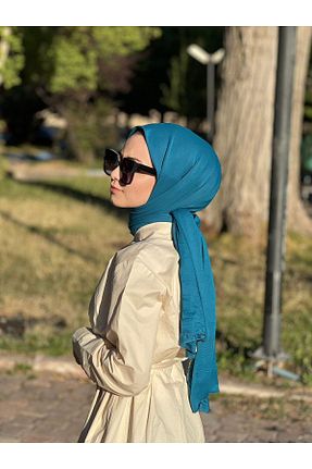 شال آبی زنانه ویسکون Özmin - کد 766269578