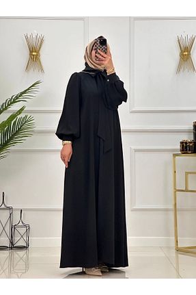 لباس حجاب مشکی زنانه اورسایز poplinmoda - کد 857630084