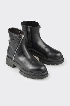 بوت / نیم بوت مشکی زنانه چرم خالص Elle - کد 857610531