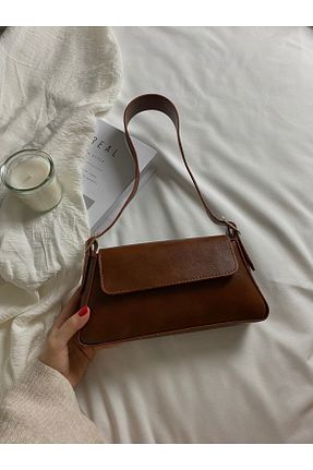 کیف دوشی قهوه ای زنانه چرم مصنوعی ELFCO - کد 659035265