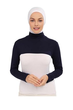 بادی حجاب سرمه ای زنانه ویسکون Moda Asse - کد 857609162