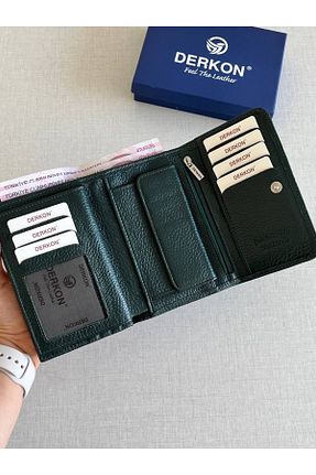 کیف پول سبز زنانه سایز متوسط Derkon - کد 857621451