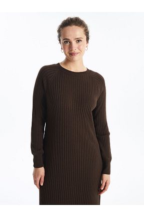 لباس قهوه ای زنانه بافتنی LC Waikiki - کد 857645846