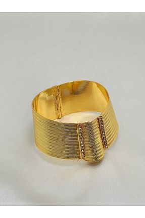 دستبند استیل (فولاد) طلائی زنانه روکش طلا Garanti Gold İmitasyon - کد 363750081