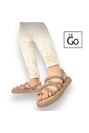 صندل بژ مردانه پاشنه کوتاه (1 - 4 سانتی متر) higo - کد 845113961