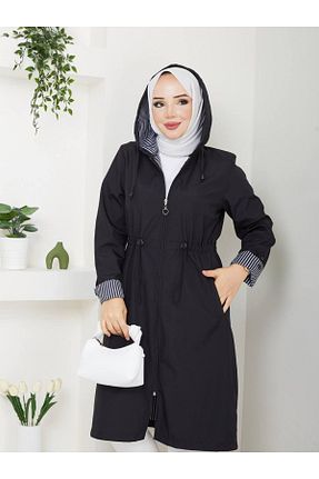 ترنچکت مشکی زنانه مخلوط پلی استر بدون آستر کد 856342866