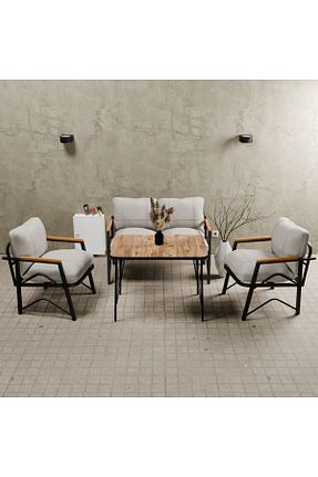 ست باغچه بژ فلزی MB GARDEN FURNITURE - کد 805333791