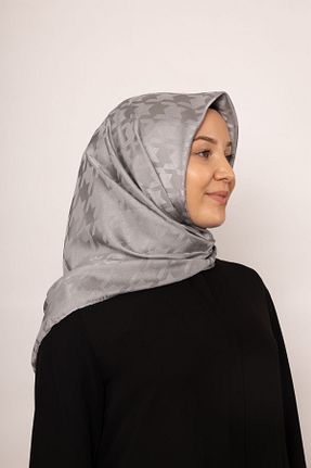 روسری طوسی پلی استر Azrina - کد 851733077