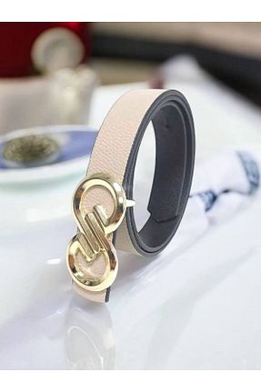 کمربند قهوه ای زنانه چرم مصنوعی Gesa - کد 857777139