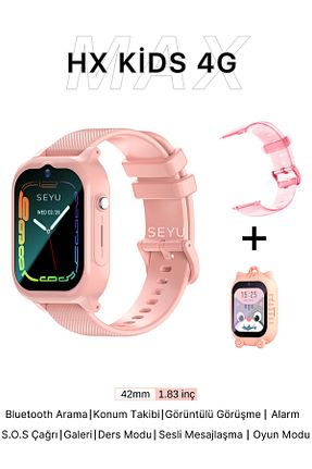 دستبند هوشمند بچه گانه صورتی SEYUWATCH - کد 851608629