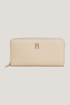 کیف پول بژ زنانه سایز متوسط Tommy Hilfiger - کد 790579120