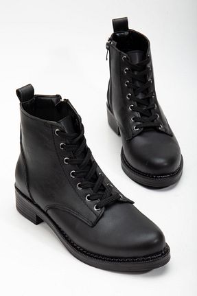 بوت / نیم بوت مشکی زنانه چرم مصنوعی Tonny Black - کد 857816387