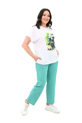 ست گرمکن فیروزه ای زنانه سایز بزرگ Koza Butik - کد 834191746