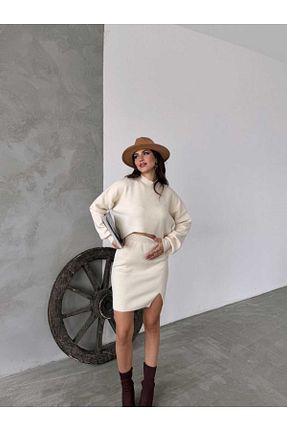 ست بالاتنه و پائین تنه بژ زنانه تریکو aytenli - کد 857631344