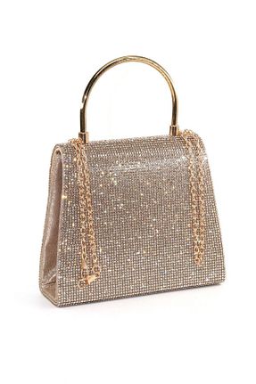 کیف مجلسی طلائی زنانه پارچه ای KEEBA - کد 851043113