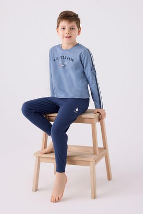 ست لباس راحتی آبی بچه گانه چاپی U.S. Polo Assn. - کد 857679650