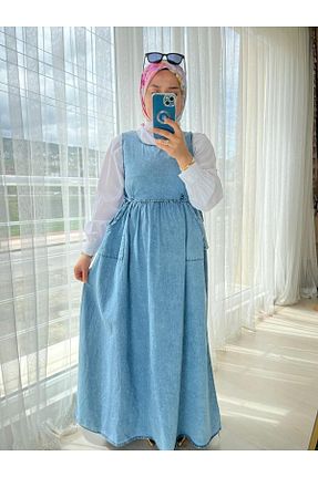 لباس حجاب آبی زنانه Jile gül sezgin butik - کد 826419040