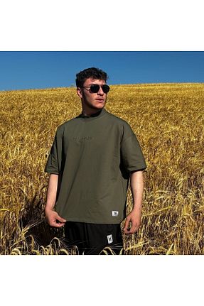 تیشرت خاکی مردانه اورسایز war workout wear - کد 837183022
