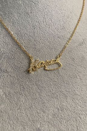 گردنبند جواهر طلائی زنانه برنجی Nes Store - کد 814611055