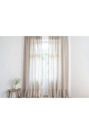 پرده زمینه بژ قابل شستشو HOME ART ATELIER hand made - کد 788443780