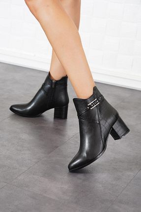 بوت / نیم بوت مشکی زنانه پاشنه تخت Moda Pie - کد 857759901