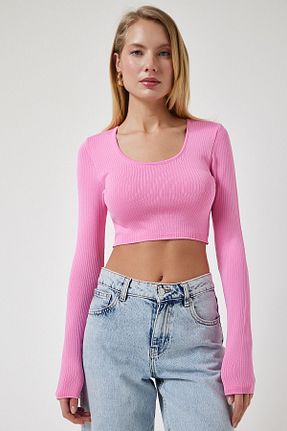 بلوز صورتی زنانه ساده Lovelyİstanbul - کد 857800369