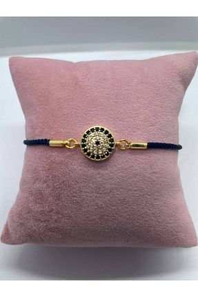 دستبند جواهر سرمه ای زنانه روکش طلا GALATA GIFT - کد 646264864