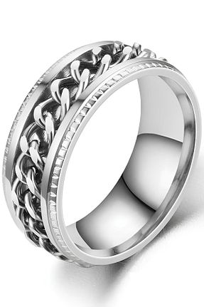 انگشتر استیل (فولاد) سفید زنانه استیل ضد زنگ Takı Dükkanı - کد 829313071