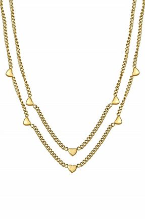 گردنبند استیل ( فولاد ) طلائی زنانه استیل (فولاد) cicekartstudio - کد 857230347